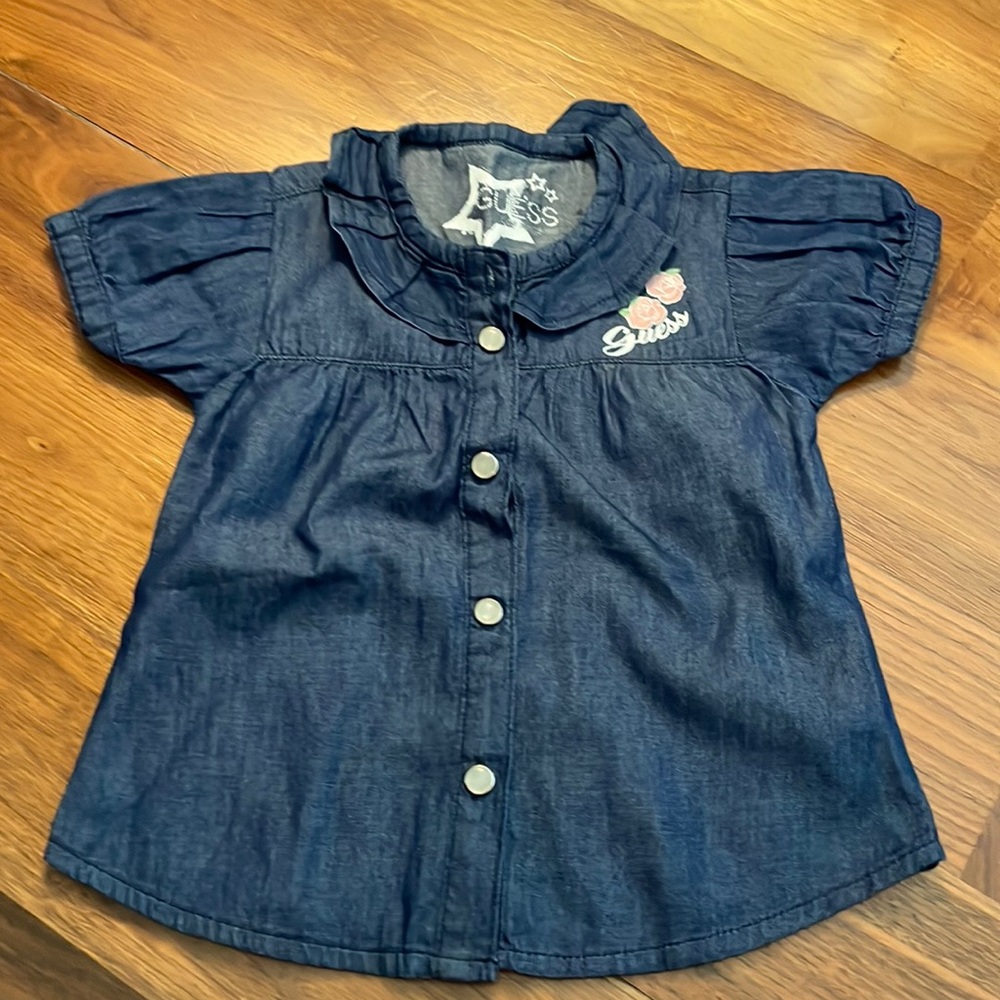 Guess girls denim top
